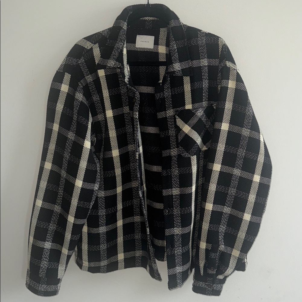PacSun Black and White Plaid Shirt